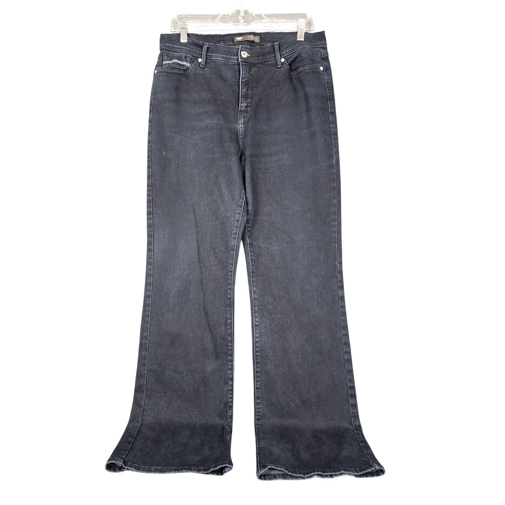 Levis 512 Perfectly Slimming Bootcut Jeans Black‎ Dark Wash Womens 33x30.5